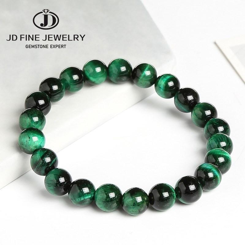 JD Naturstein Blaues Tigerauge Perlenarmbänder Damen Herren Reiki Heilung Yoga Meditation Charms Armreifen Pulseras Schmuck Geschenk