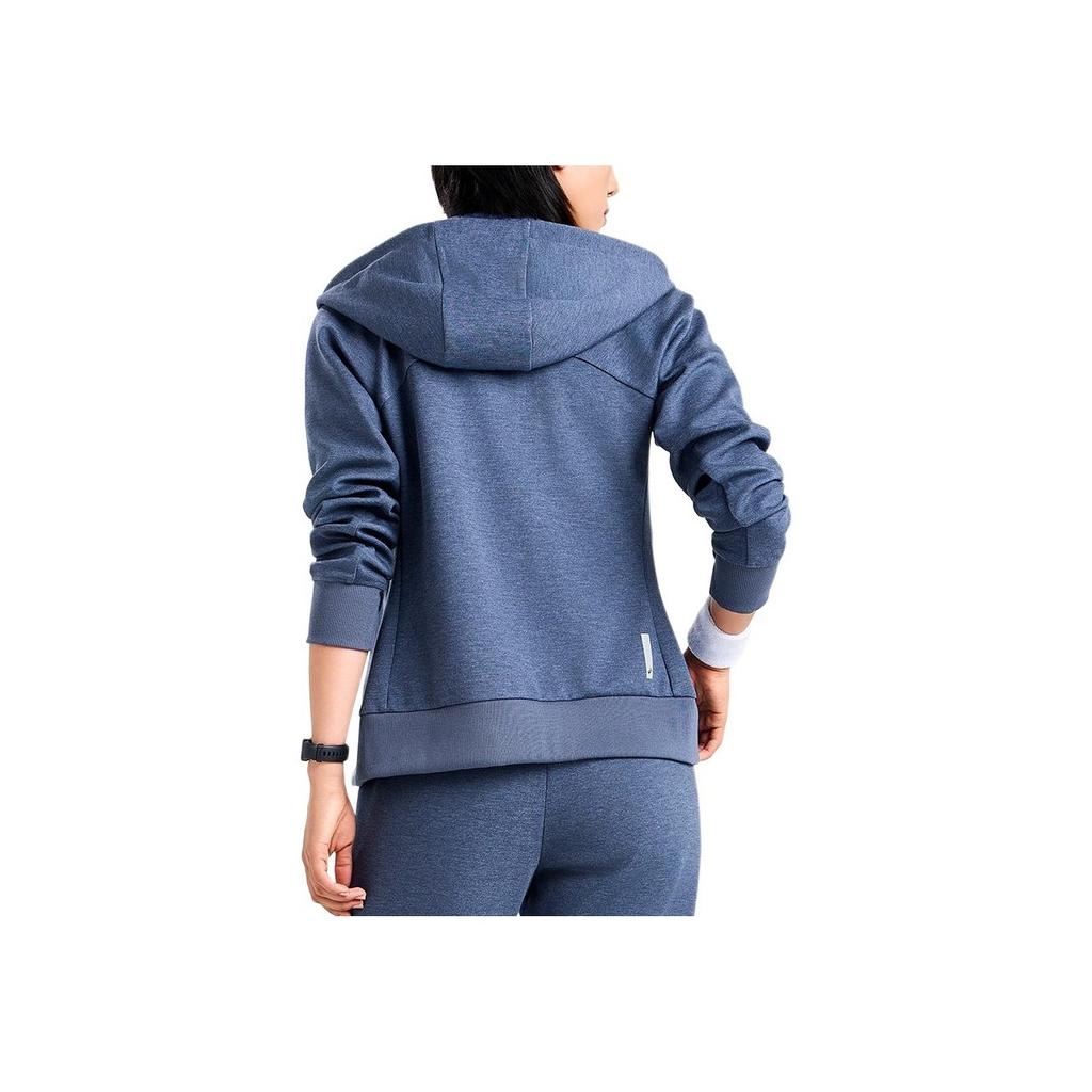 Asics Damen Laufbekleidung SS24 Sport Feuchtigkeitstransport Schnelltrocknend Zip-Up Kapuzenjacke Damenjacken Dunkelblau 2032D123-400