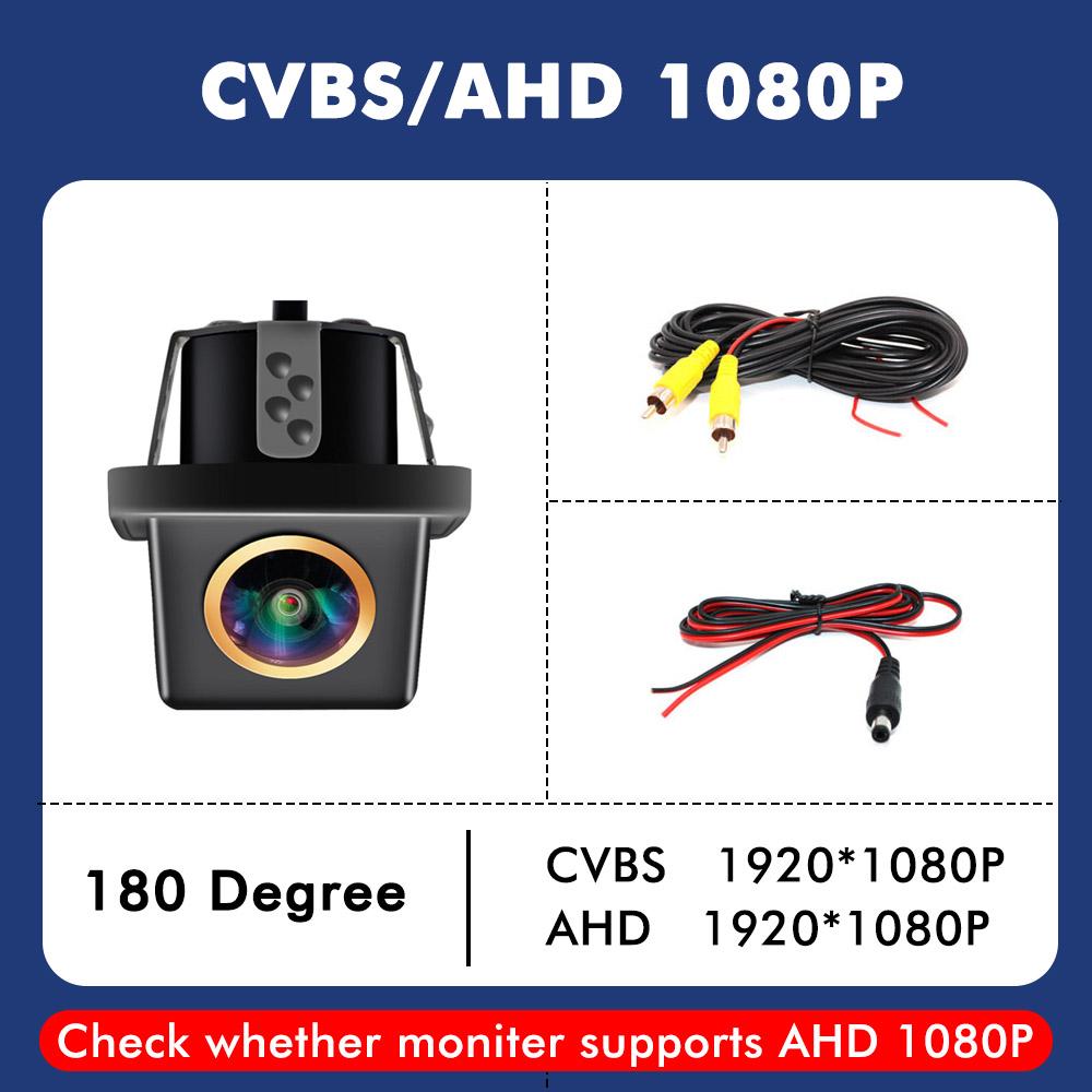 4K 180 Degree Wide Angle Car Universal Reverse Rear View Camera Color Image Video Night Vision Auto Backup Waterproof Camera 12V