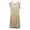 Rene No Sleeve Knit One Piece 36 Beige Women Used