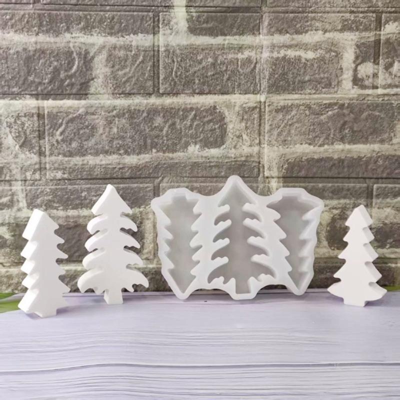 Christmas Silicone Molds,Christmas Ornament Mold Xmases Tree Epoxy Mold for Resin Casting DIY Crafts Soap Home Decorations