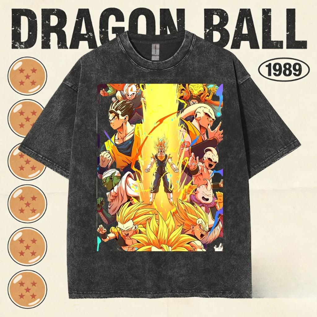 2026 Summer Dragon Ball All Characters Nostalgic Anime Men's Washable T-shirt Cotton Men's and Women's Summer Unisex T-shirts