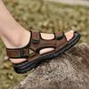 Summer New Men's Leather Sandals Lightweight and Comfortable Beach Shoes Retro Extra Large Outdoor Leisure Sports Sandals