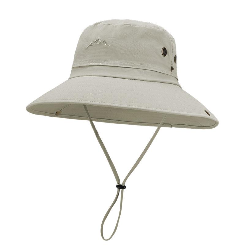 Summer outdoor bucket hat men's nylon large brim sun protection hat breathable UV protection women's sun hat