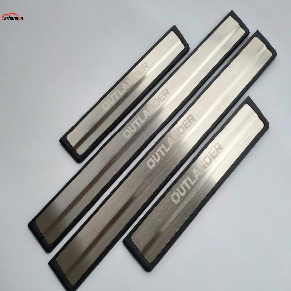 Αυτοκόλλητο Αυτοκόλλητο Αυτοκόλλητο 2013 Αξεσουάρ αυτοκινήτου Στυλ για περβάζι πόρτας Mitsubishi Outlander από ανοξείδωτο ατσάλι