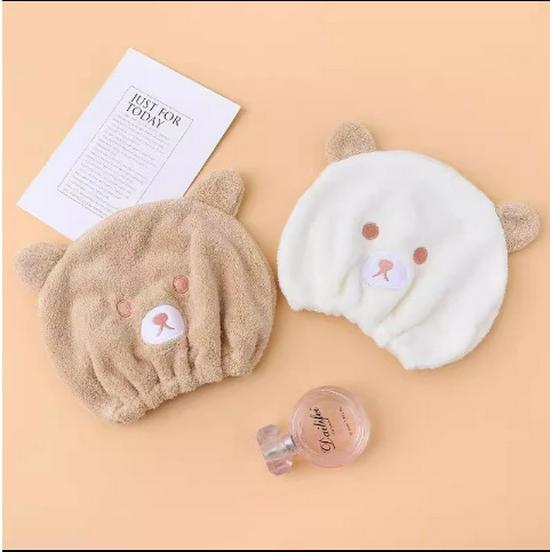 Baby Quick-Dry Hair Cap: Absorbent Coral Fleece Towel Wrap for Infants and Toddlers