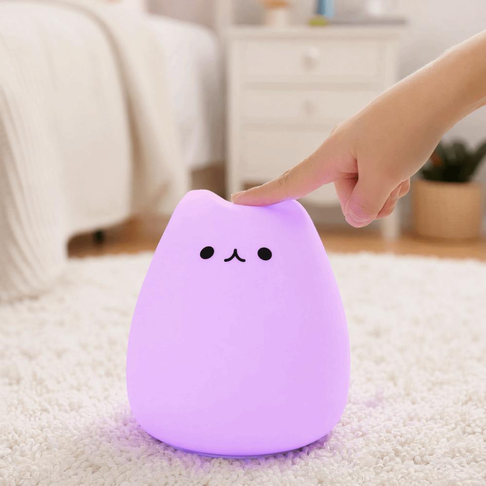 Cat Night Lamp Battery Powered Night Light Portable LED Night Light  Bedroom