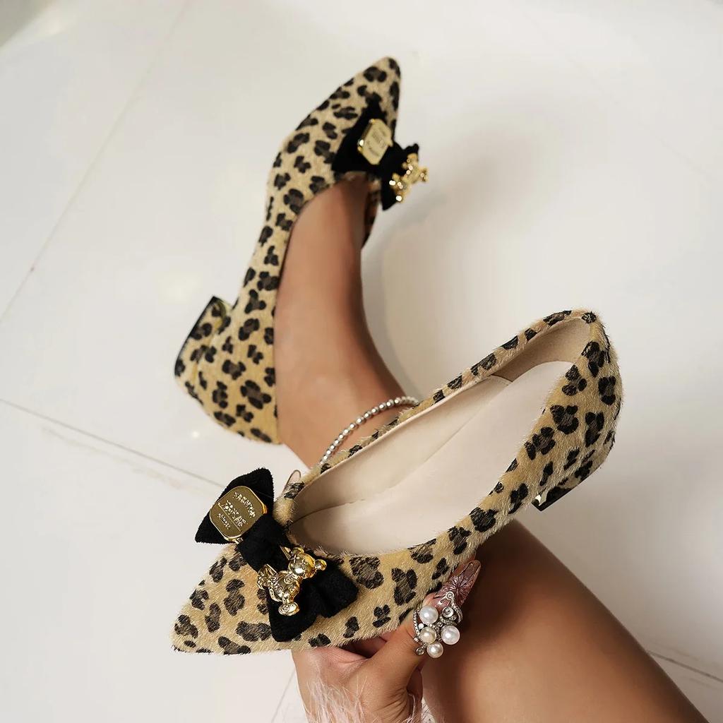 Chaussures Plates pour Femmes Nouvelles Baskets Plates à Nœud Papillon pour Femmes Tendance Slip-on Bout Pointu Couleurs Mixtes Mocassins Chaussures pour Femmes