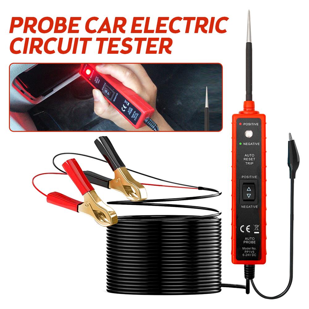 DC 6-24V Car Automotive Circuit Finder Tester Car Repair Tool Auto Voltage Tester Power Probe Diagnosis Scanner