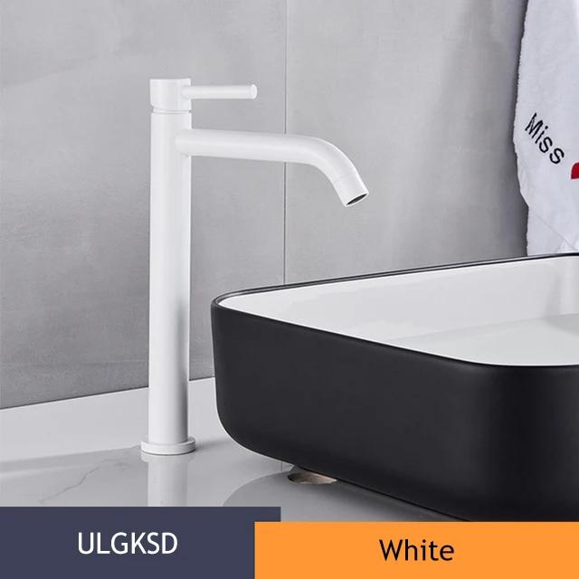 

For HOBassin Doré Brossé Monté Sur Pont En Laiton Chaud Et Froid, Robinets À Longue Bouche