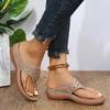 Mode Damen Plateausandalen Strand Casual Wedges Flip Flops Premium Orthopädische offene Zehenpartie Big Toe Anti-Rutsch-Outdoor-Sandalen Damen