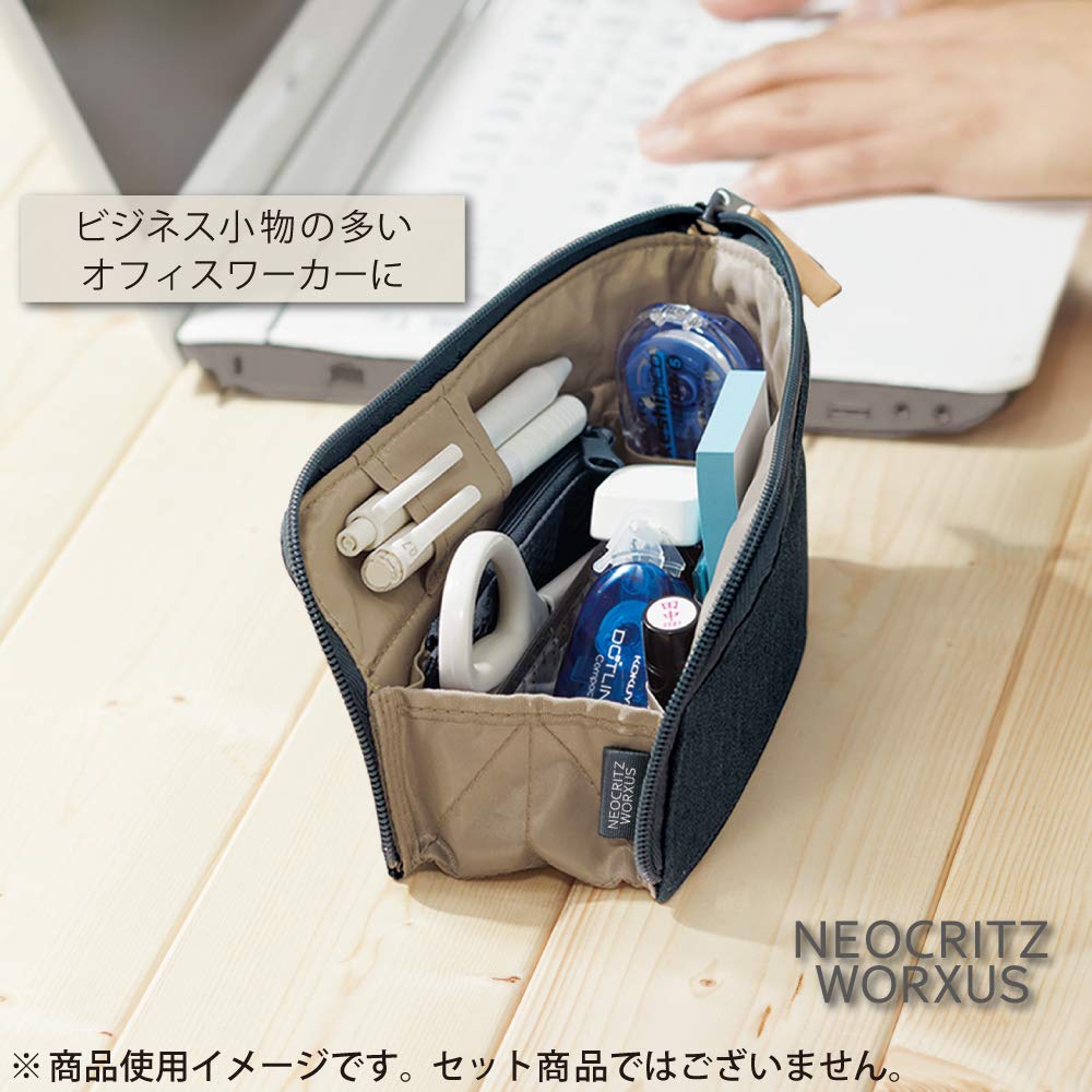 KOKUYO Pen Pencil Pen Gadget Wide Easy NeoCritz Worksus Case, Case, Holder, Pouch, Opening, Access, Organized, F-VBF215S