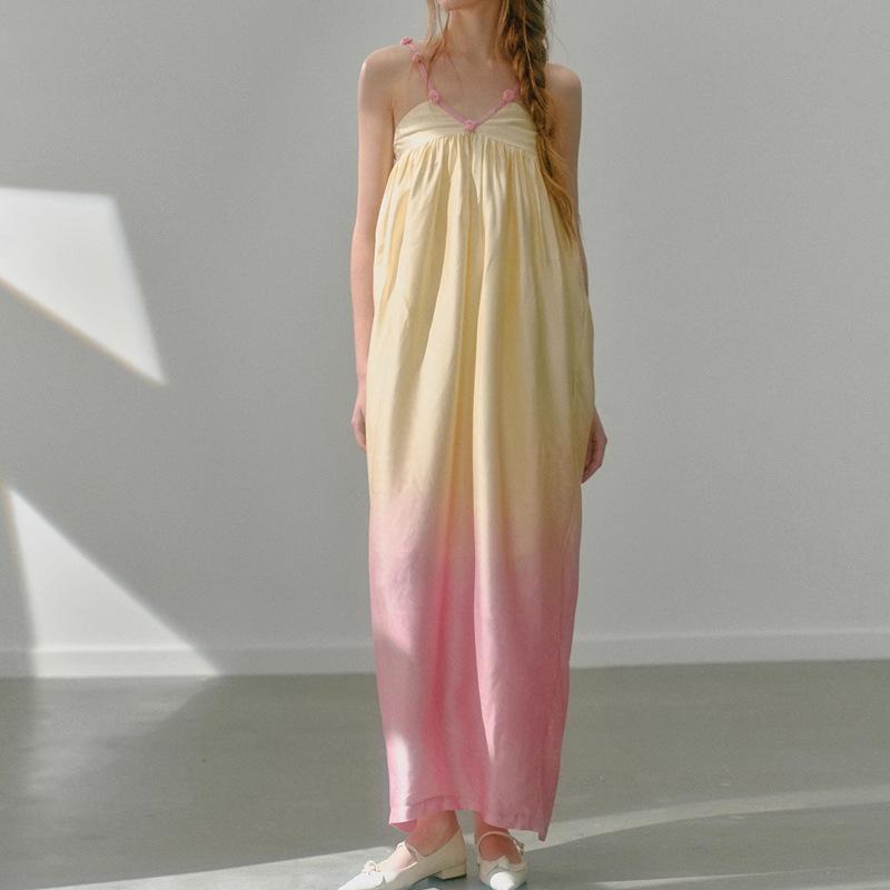 

Желтый порошок постепенное изменение атмосфера бутон отпуск платье платье L