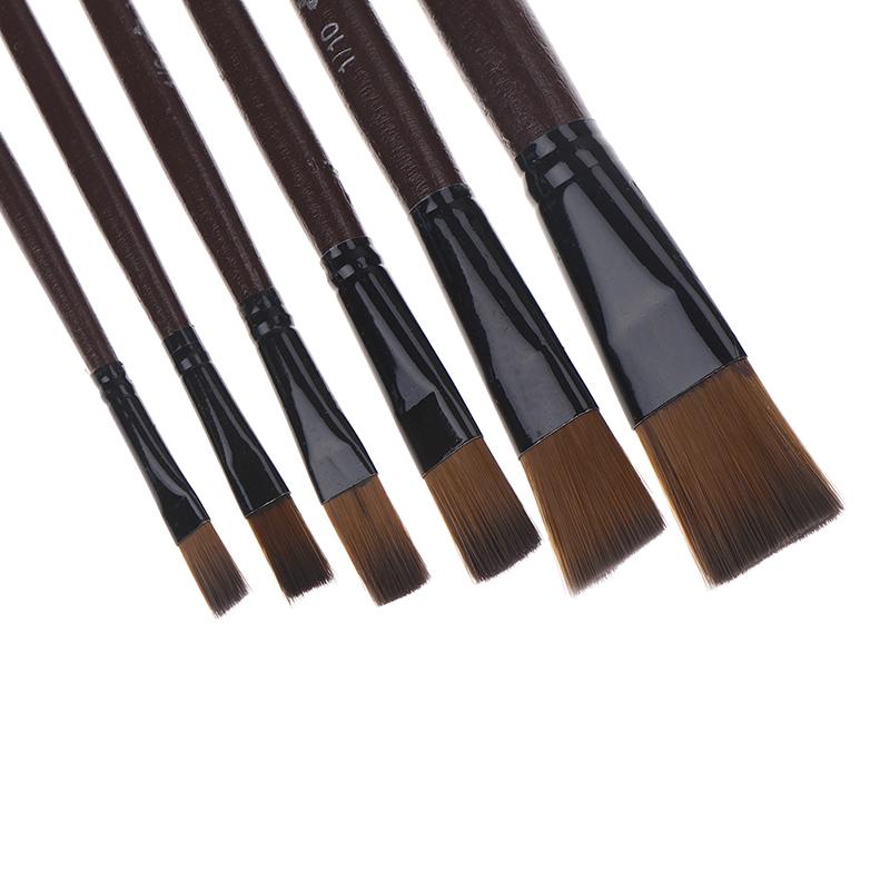 6Pcs/Set Nylon Acrylic Oil Paint Brushes For Art Artist Supplies Watercolor Pen