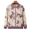 ROMON Women's Autumn Floral Print Lapel Shirt