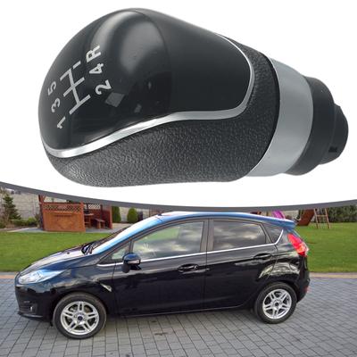 Black Shift Knob Shift For Ford Focus Fiesta Gear Lever Manual PU Leather Shifter Stick Accessories Components