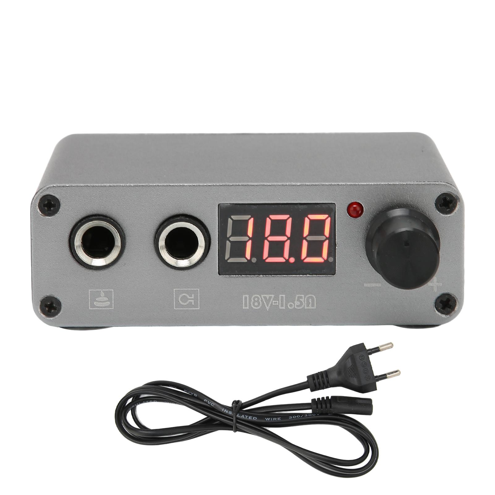 

Профессиональный источник питания для татуировок, режимы сплава, источник питания для татуировок с ЖК-дисплеем 100‑230 В Grey EU Plug