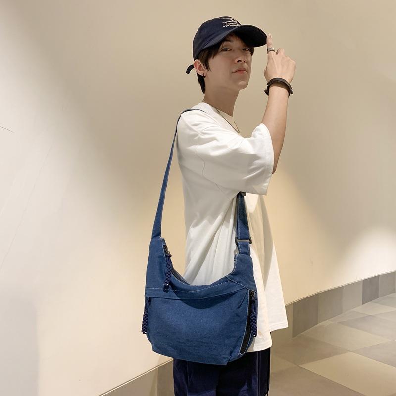 Denim Art Daily Commuter Small Satchel Four Seasons Tooling Dumplings One Shoulder Crossbody Bag