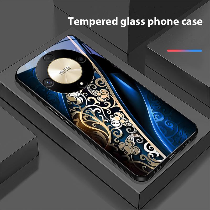 Jinmai Red Purple For Honor Magic 6 50 70 90 Lite X7b 200 Pro Nova 10 Nova 5T X6 P30 Pura 70 Ultra Tempered Glass Phone Case