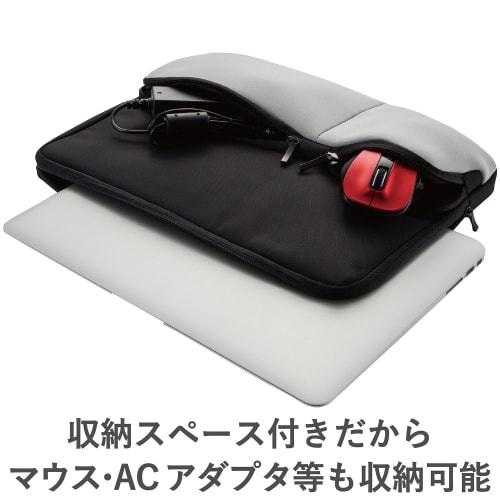 ELECOM Computer Case PC Case 13.3 Inch (MacBook Pro 13) Case with Accessory Storage Pocket Black BM-IBPT13BK