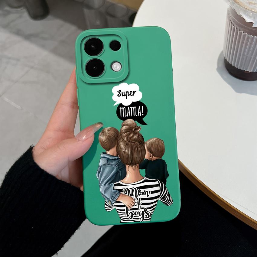 För Oppo Realme 5 6 7 8 9 10 Pro Plus K12 A5 A5X Telefonskal Söta Flicka Mönster Flytande Silikon Avancerat Anti-Slip Skyddsskal För Oppo Hölje