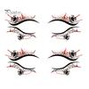 Cosmetic Transfers for Adults 2 Pairs Halloween Eye Tattoo Stickers, Waterproof Temporary Face Decals with Ghostly Decorations Pumpkin Bat Spider Web,