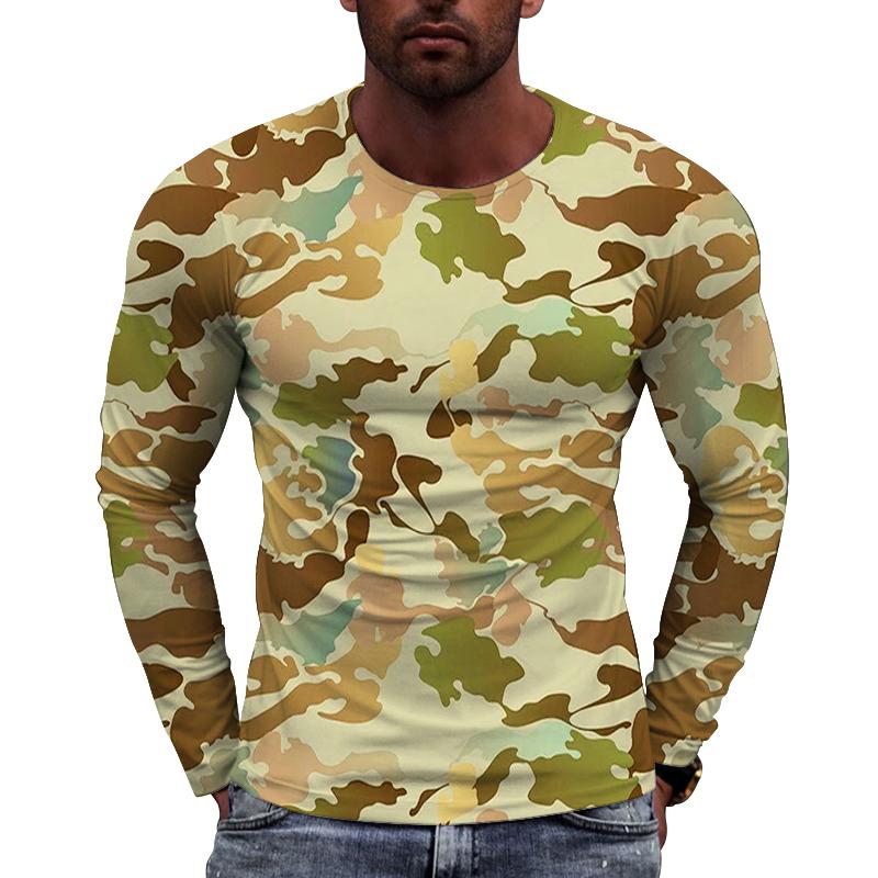Camouflage Fashion 3D Print T-Shirt Men Women Casual O-Neck Long Sleeve T Shirts Oversized Harajuku Male Tees Tops Man Clothing