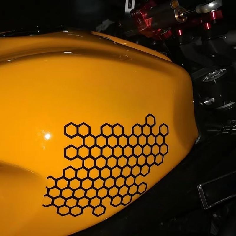 Car Front Rear Tail Light Lamp Honeycomb Stickers DIY Sticker Decorations Wrap