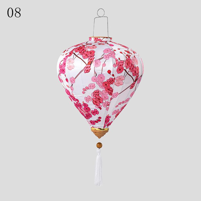 12/14 Inch Chinese Style Traditional Lantern Satin Silk Palace Lantern Vietnam Mid Autumn Festival New Year Party Decor Lanterns