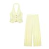 Spring 2025 European & American Women's Halter Neck Vest Top + Pants Set