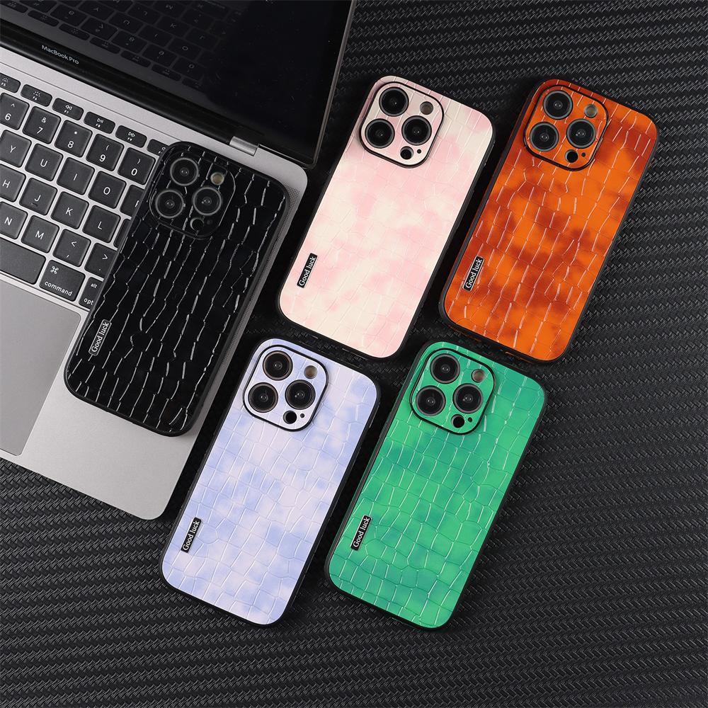 Custodia Vintage con Texture Coccodrillo Antiurto Per Iphone 14 13 12 Mini 11 Pro Max Plus X Xs Xr 7 8 Lusso Pelle Armatura Defender Funda