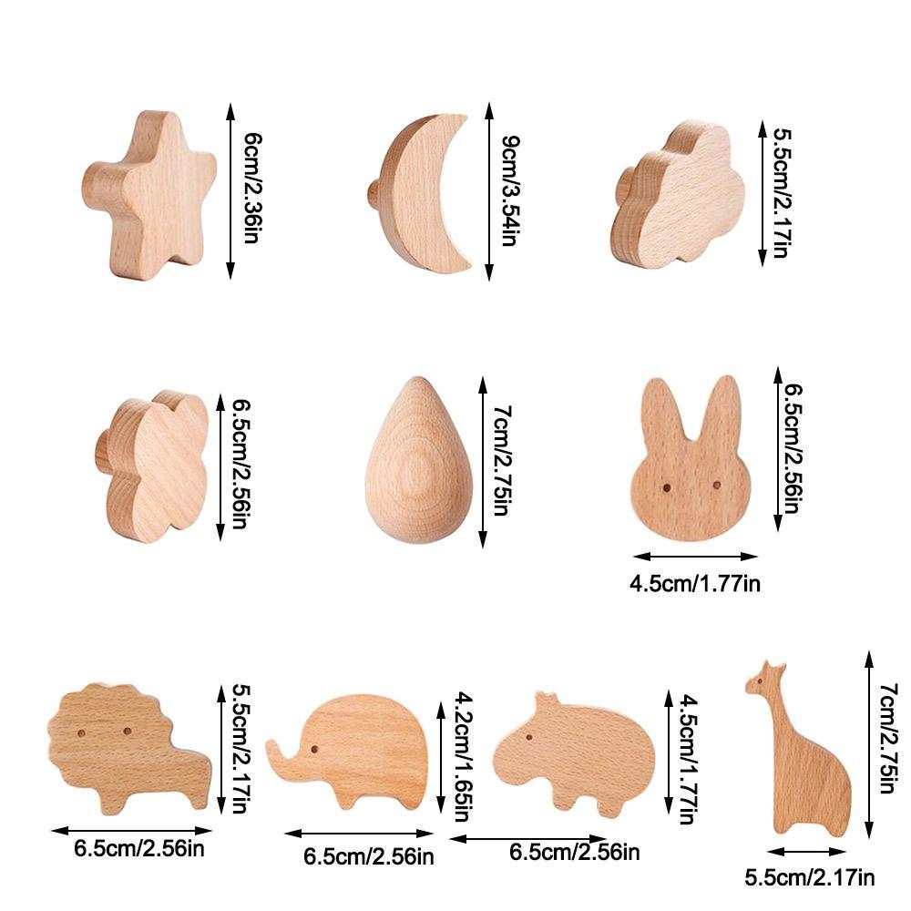 Nordische Holz-Türgriffe Sterne Schrankknauf Raumdeko Schrank-Schrankgriffe Haushalt