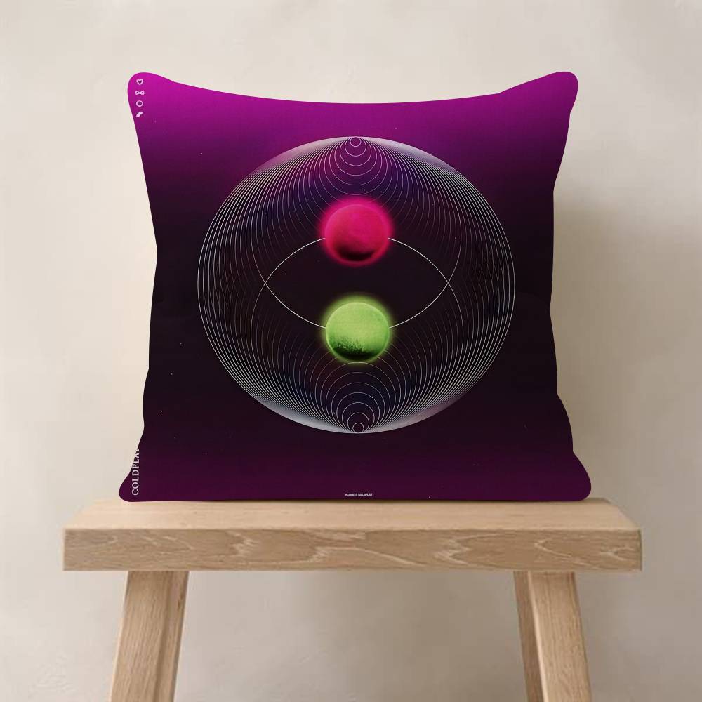 Band CColdplay Moon Music  Cushion Cover Decorative Pillow Sofa Home Decor case pillow cases