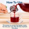 304 Stainless Steel Tea Infuser Basket Drip Tray Kitchen Tea Strainer Tea Leaf Filter  Tea Brewing