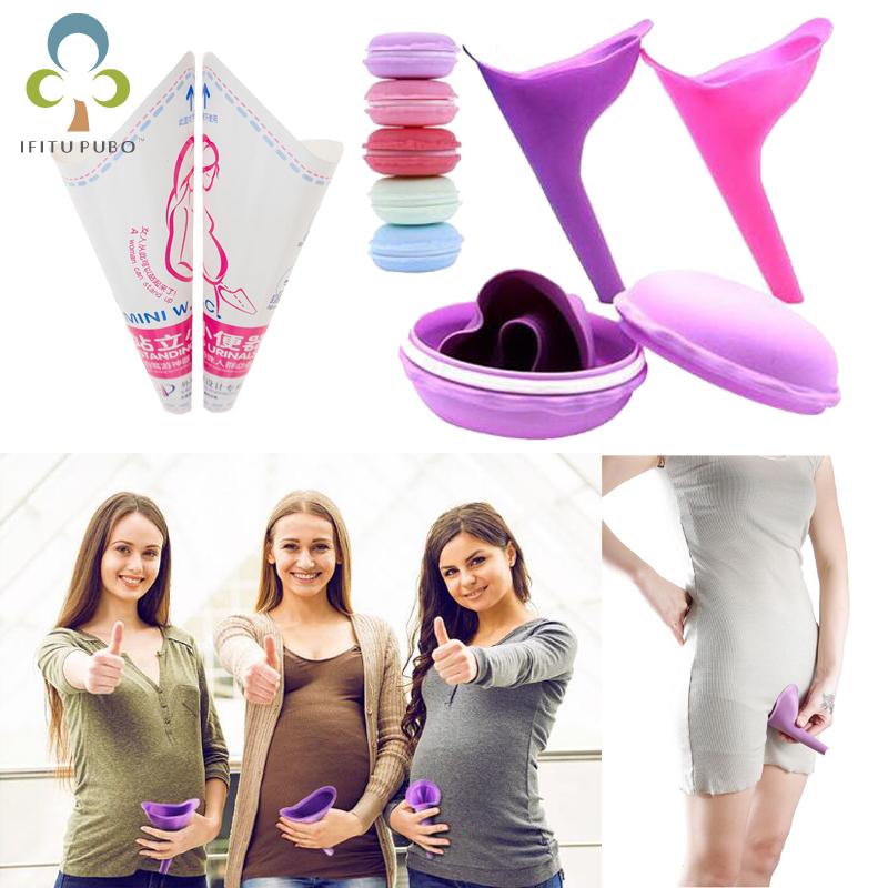 Outdoor Urinal Female Urinal for Women Portable Urination Device Pee Funnel with Packaging Box for Travel Camping Hiking and Outdoor Activities