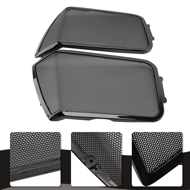 Black Motorcycle Accessories 6"x 9" Saddlebag Lid Speaker Grill Cover For Harley Touring Electra Road King Street Glide 94-13