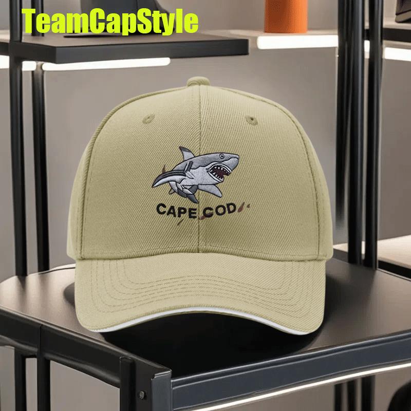 Shark Cod Printing Baseball Cap Polyester Outdoor Breathable Unisex Adults Adjustable Cap