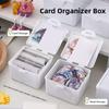 White & Transparent Desktop Storage Box Pos Collection Box Jewelry Container Id Card Organizer