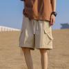 Men's Khaki Harajuku Pocket Shorts Cargo Pants Men Summer Boy Casual Knee - Length Shorts