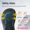 Men's Summer Breathable Safety Shoes with Widened Steel Toe, Anti-smash and Anti-puncture Construction.