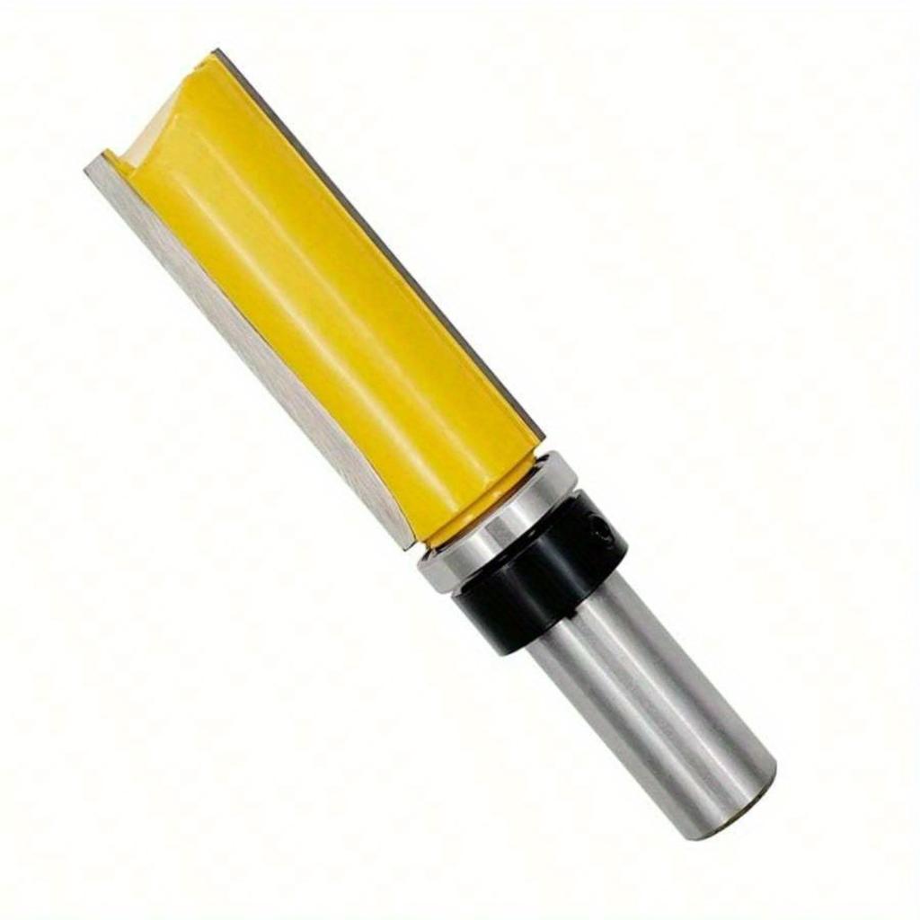 Top Bearing Flush Trim Router Bit 4 Pcs Pattern Router Bit 1/4 Shank Template Router Bit Cutting Diameter 1/2, Cutting Height 1-1/2, 1, 3/4, 2/5 for