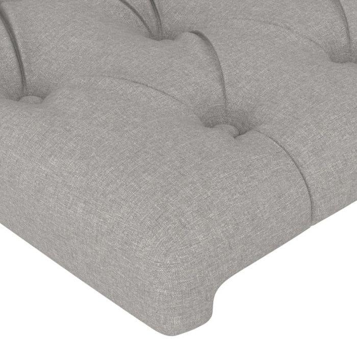 VidaXL Tête de Lit Meuble de Chambre à Coucher Accessoire de Lit Simple Tête de Cadre de Lit Intérieur Gris Clair 90x7x78/88 346312