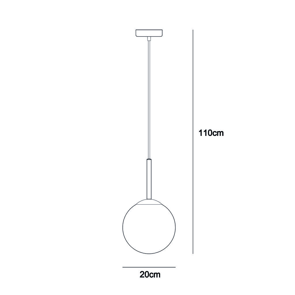 Lampa Wisząca Deore 1 E27 Brąz Antyczny Italux Pnd-5578-1S-Bro-Bk