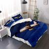Blue Sky Silver Aircraft Three-Piece Quilt Cover Digital Printing Bedding Set Bed Cover