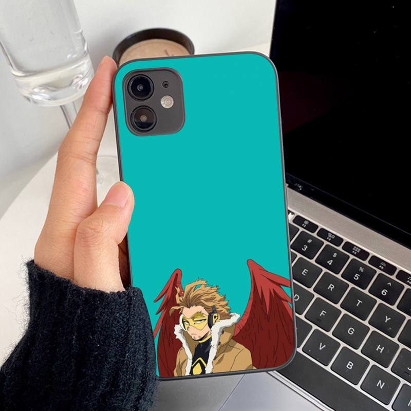 Capa de celular Anime MHA Hawks BNHA para iPhone 11 12 13 mini pro XS MAX 8 7 6 6S Plus X 5S SE 2020 XR