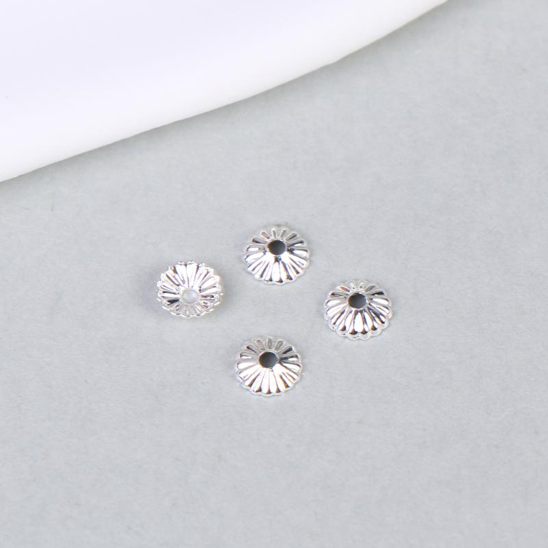 400Pcs 4Mm Flower Socket Bead Hat Accessories For Diy Bracelet Jewelry Findings Hollow Spacer Beads Handmade Material