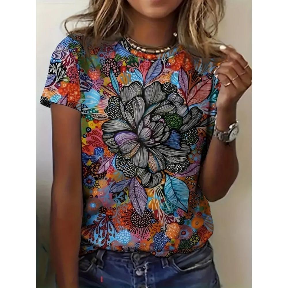 Summer Beautiful Woman 3D Print T-shirts Women Streetwear Fashion Casual