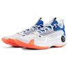 Li Ning WOW 10 TPU Antiscivolo Resistente all'Abrasione Scarpe da Basket Basse Uomo Bianco Blu Rosso ABAS083-39