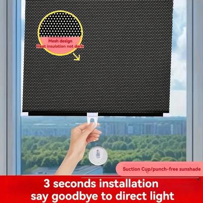 Suction Cup Telescopic Sunshade Sunscreen Curtain Heat Insulation Sunshade