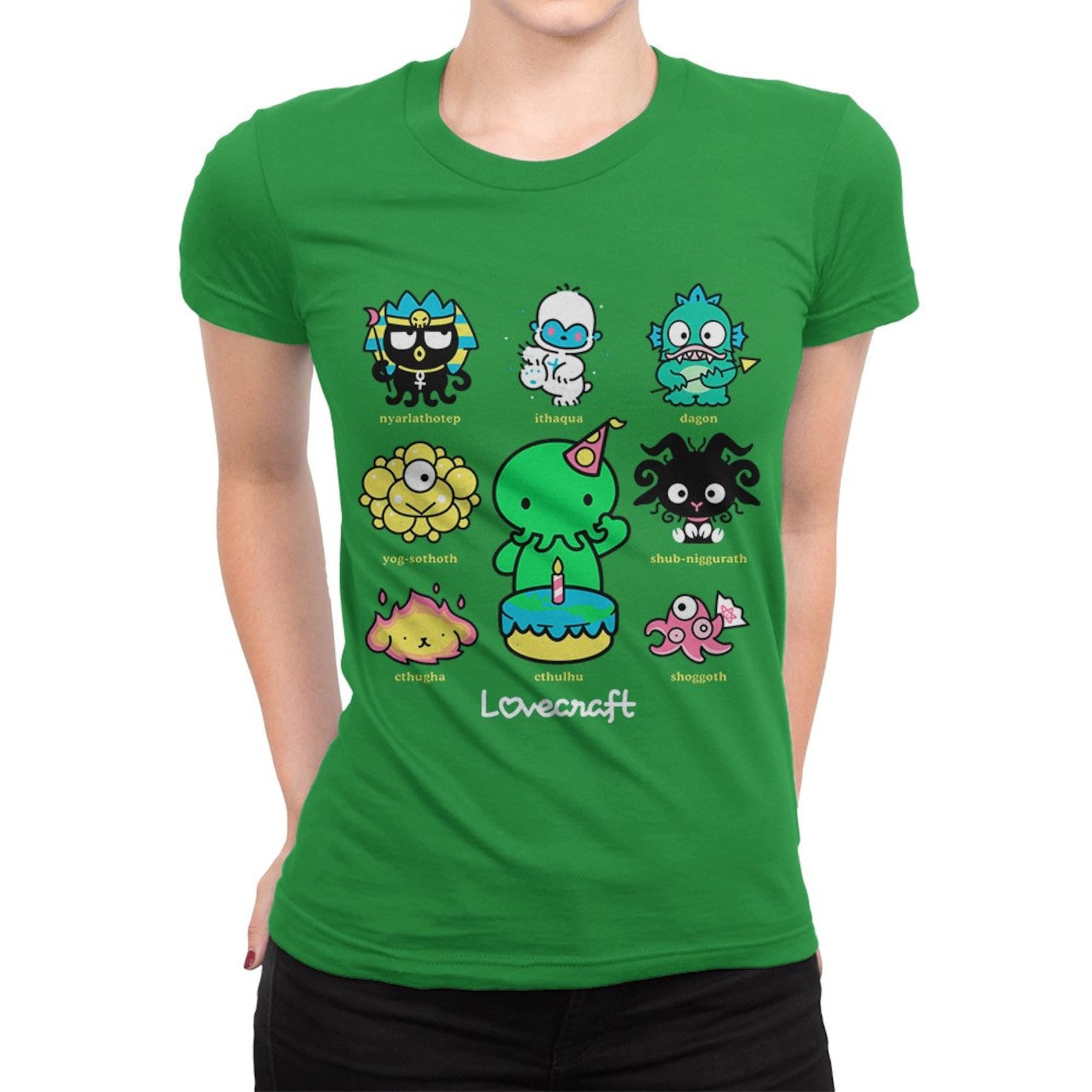 H. P. Lovecraft Monsters T-Shirt, Men s and Women s Sizes (drsh-145) 3XL
